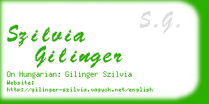 szilvia gilinger business card